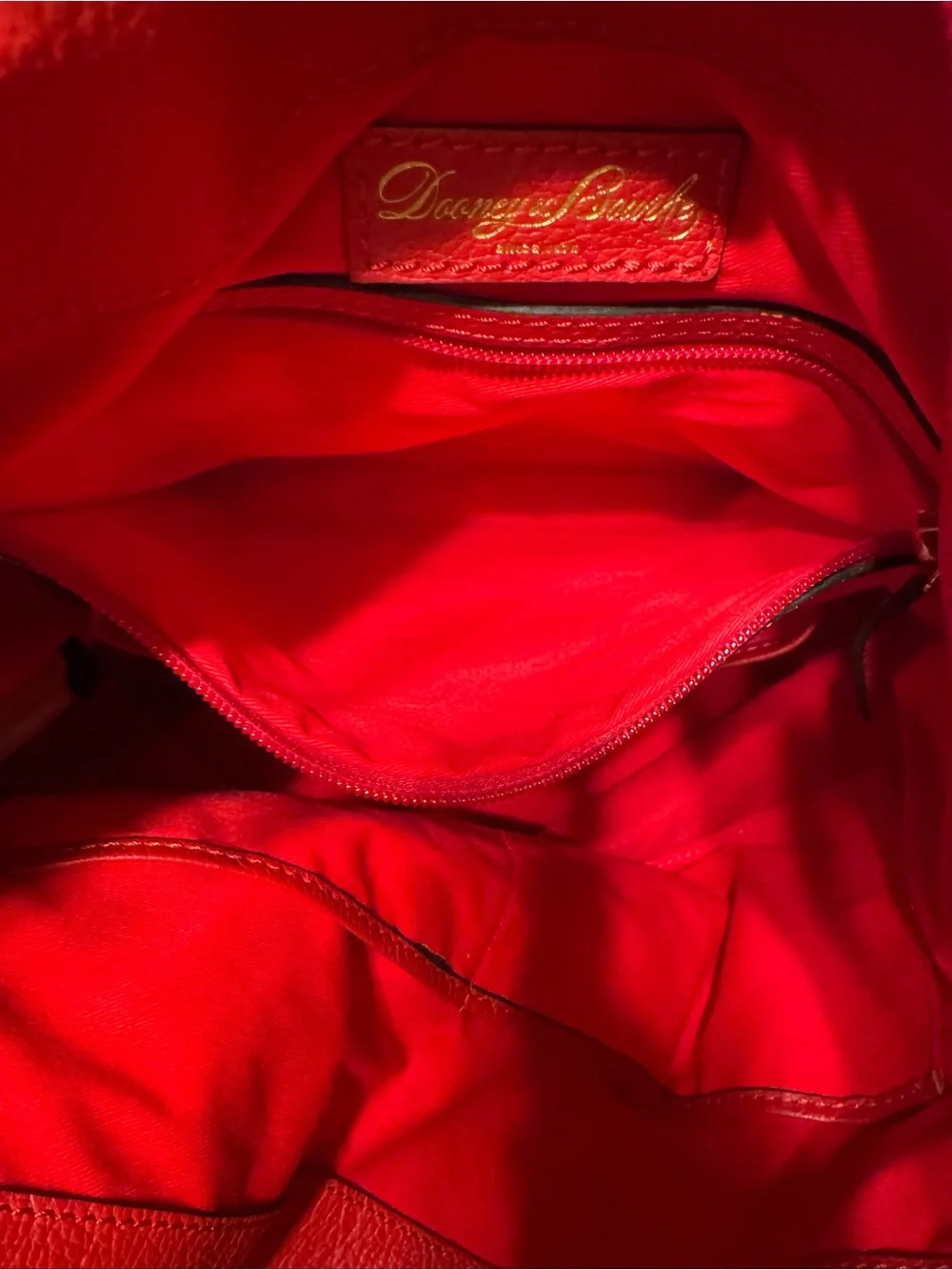 Dooney & Bourke Red Leather Hobo Bag
